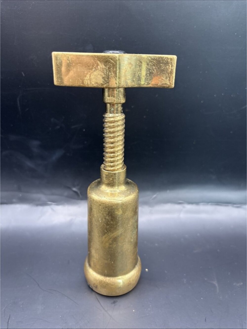 Vintage Brass Bell Corkscrew Champagne Wine Opener T-Handle